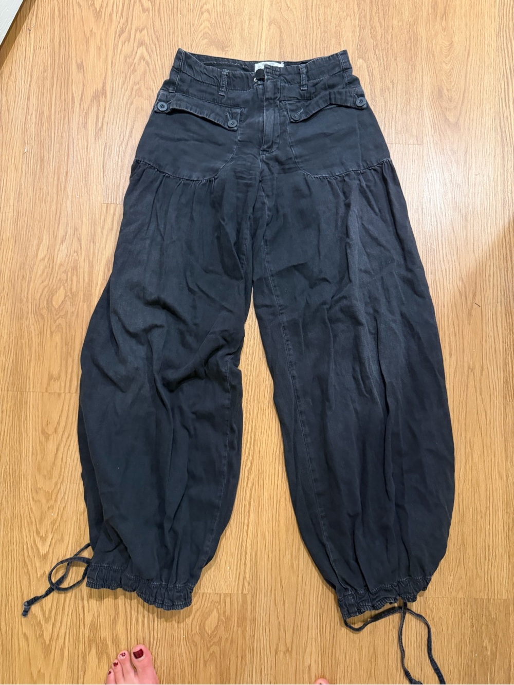 Free People Indigo Wide-Leg Denim Jeans - Picture 3 of 3